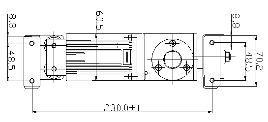 Square Brushless Automatic Door Motor with High Torque Quiet Work