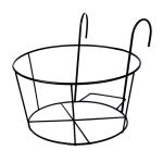 Thin Steel Wire Balcony Dia 9" Hanging Plant Stand Outdoor