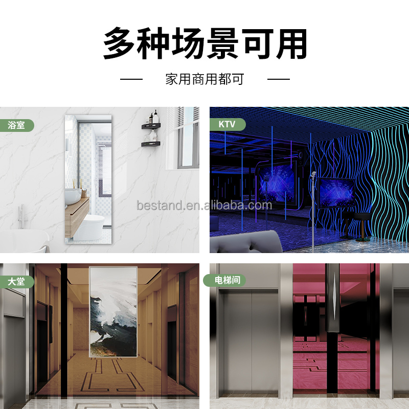 Removable Mirror Stickers Smooth Surface for Home Wall Decorations Self Adhesive