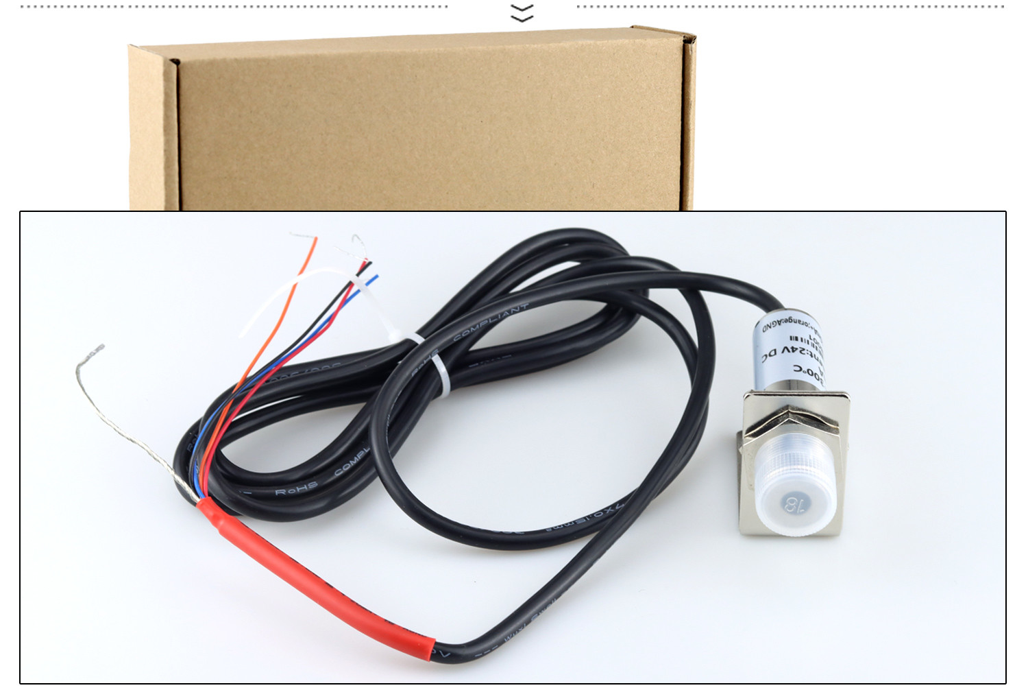 kaemeasu 4 ~ 20mA Stainless Steel Temperature Sensor Industrial High Temp Infrared Pyrometer Transmitter