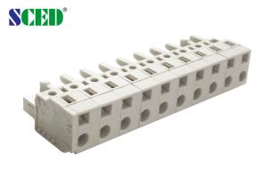 China Plug 7.5mm Screwless Female Pluggable Terminal Block For Electric Power 300V 15A wholesale