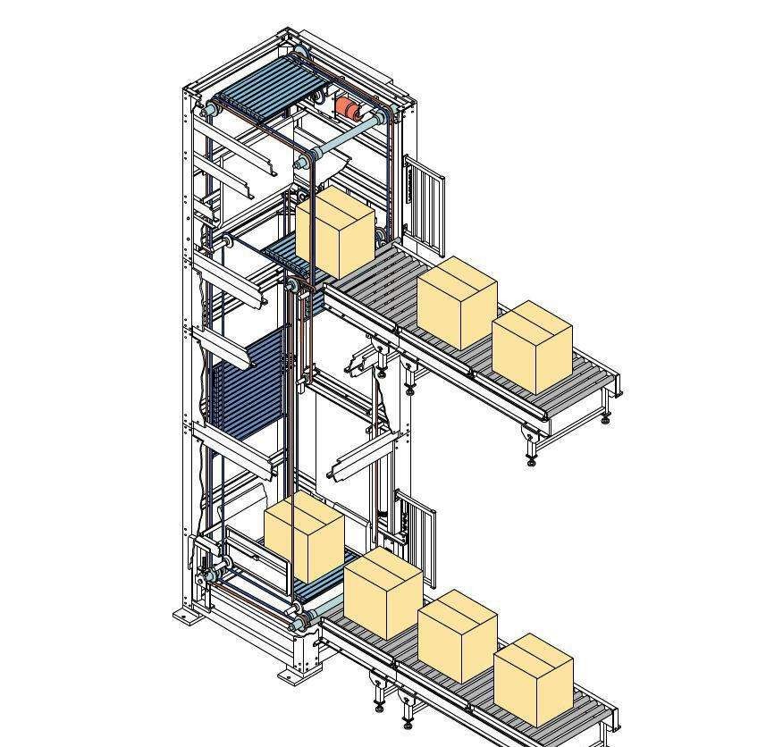 Continuous Elevator Lift Vertical Conveyor Belt System