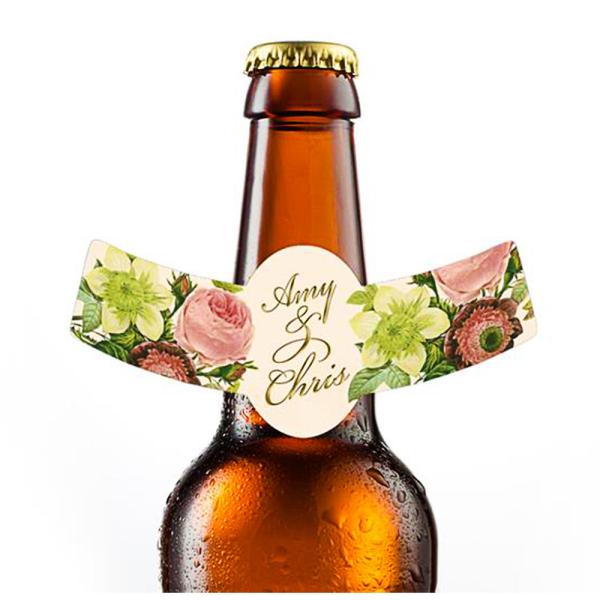 Waterproof Adhesive Vinyl Wine Bottle Neck Label Sticker Hologram Beer Bottle