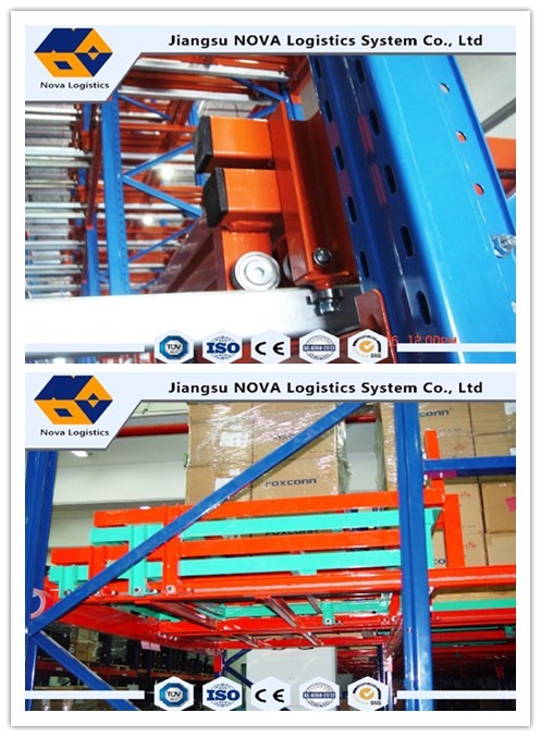 Conventional Push Back Rack Deep Four Pallet Racking Storage For Logistics Centers