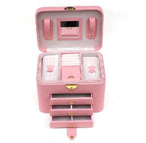 China Big Stand Up Wooden Jewelry Organizer Box Armoire Ring Necklace Rigid wholesale