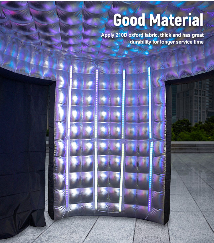 Pop Up Photo Booth Enclosure LED Inflatabl Booth Customized Size 3*2.7 M
