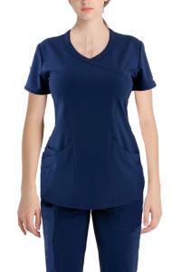 China 180 GSM Polyester 62% Viscose 33% Spandex 5% Women Plain Woven Short Sleeve Medical Uniform wholesale