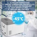 17.5KG Stirling Portable Cooler ULT -45C Mini Fridge for Home Storage
