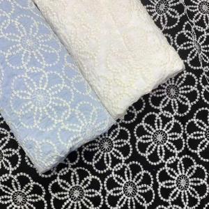 China Circle Hollow Out Cotton Embroidered Fabric Geometric 52'' Width wholesale