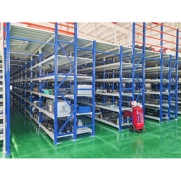 Manual Operation Small Item Storage Multi Tier Shelf Mezzanine Rack with Steel Frame