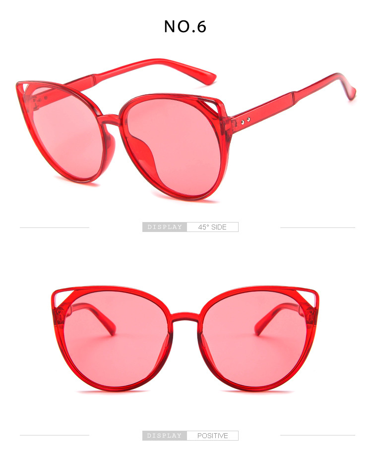 Female Silver Pink Lens Sunglasses Round Rose Gold Frame Retro Color Mirror Lens Glasses