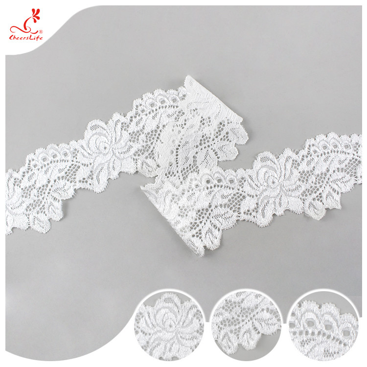 White Flower 2CM Water Soluble Lace Trim For Apparel , Handicraft