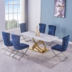 180x90x75cm Luxury White Dining Table Smooth Touch Rectangle Marble Table
