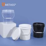 Bulk Big PP Plastic Food Storage Buckets 6 Litre 6000ml Red Yellow Translcuent