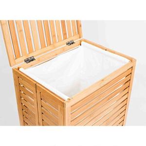 China Foldable Bamboo Washing Basket Laundry Hamper Storage Multifunctional wholesale