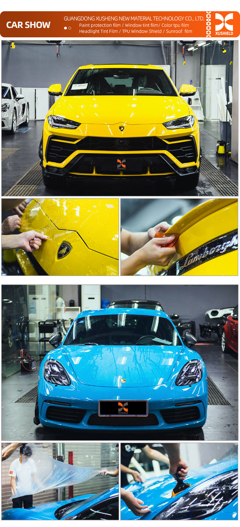 Xushield Ppf film 7.5Mil 6.5 Mil Anti Scratch Heat Repair Clear nano ceramic paint protection film TPU ppf for car