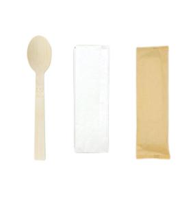 China 7'' Disposable Wrapped Cutlery Kit Biodegradable Spoon And Napkin Party Supplies wholesale