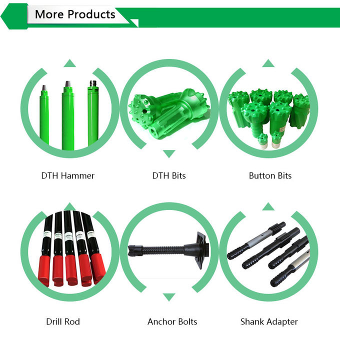 Green Color Tapered Cross Type Bit Metal Drill Bit Forging 45CrNiMoV Material