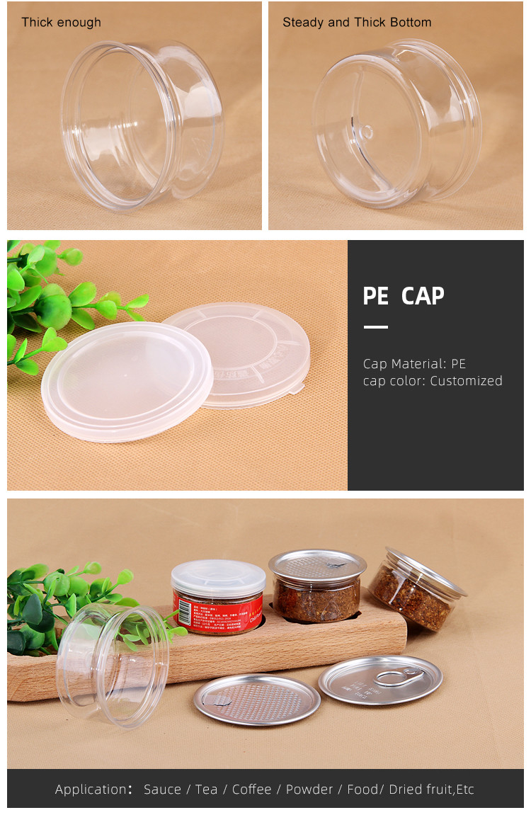 Embossing Logo Clear Plastic Cylinder , Flower Easy Open Pop Top Aluminum EOE Lid Plastic Can