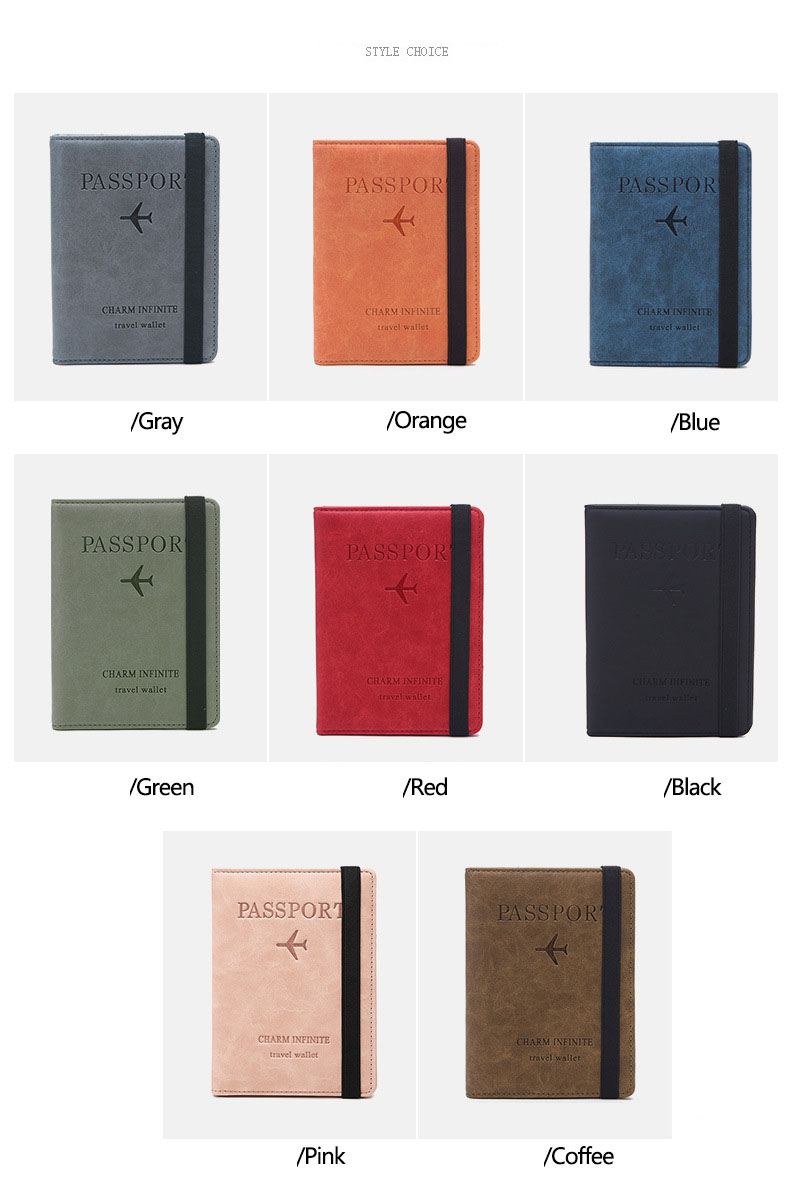 Customized Pattern Minibook Passport Holder Rfid Blocking Travel Wallet for Credit Card