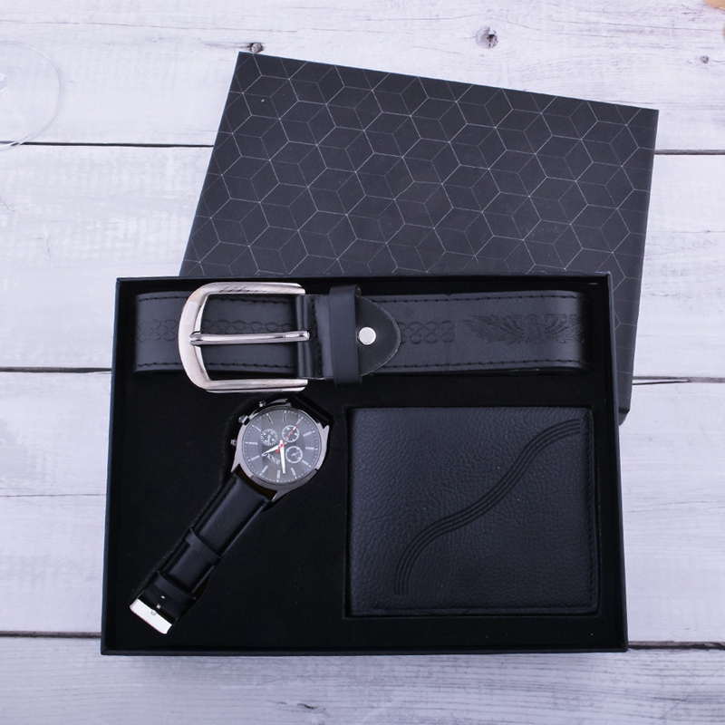 Unisex Daily Life Minibook Men's Gift Sets Watch Wallet and Sets in Exquisite Packaging