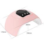 Pink Color UV LED Nail Lamp , Nail Polish Dryer Curved Half - Closed Design