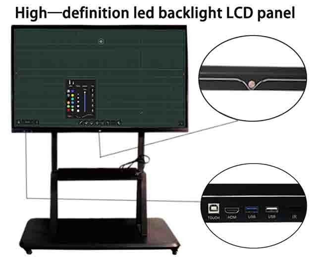 Pen Touch 4K Smart Board Dual OS 86 Interactive Display For Teaching