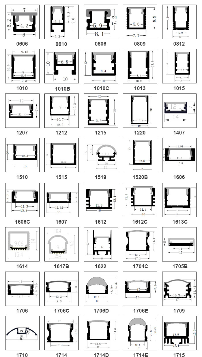 Led Aluminum channel for Strips Light 10.4MM Slim Linear LED Tape Aluminum Profile