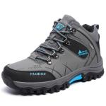 Brown Desert Hiking Mountaineering Running Shoes In Genuine Leather For Men And