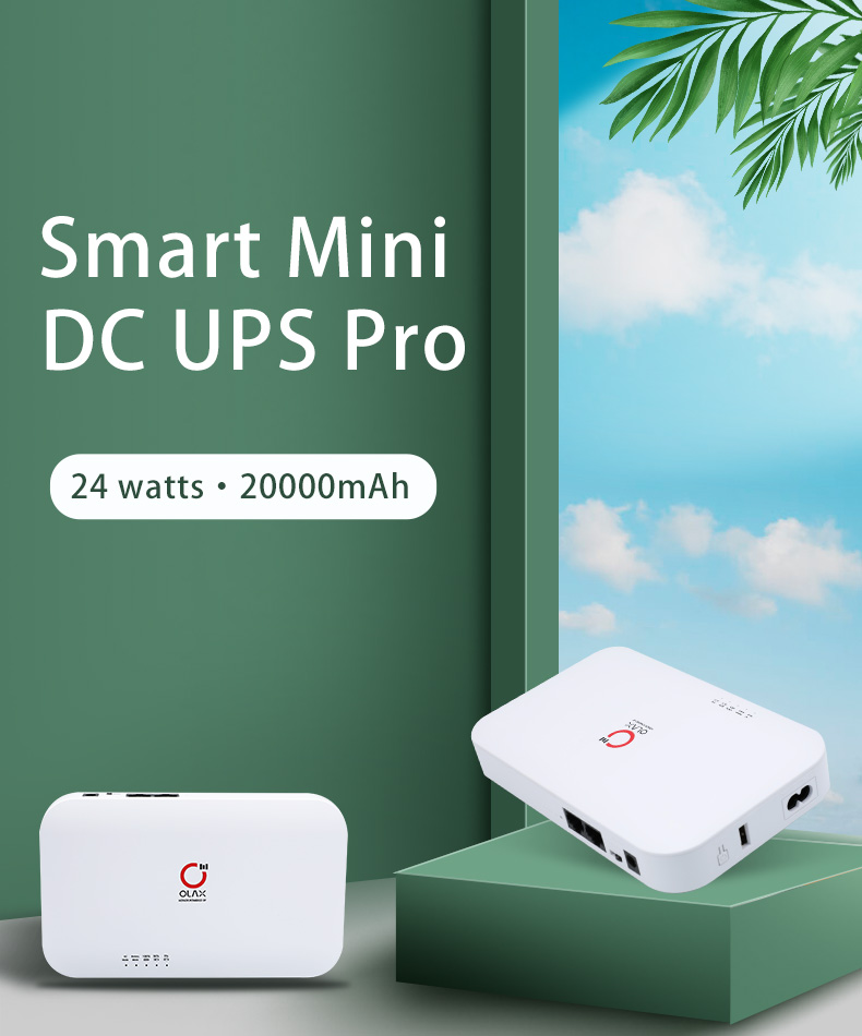 OLAX D8 pro Smart MIni UPS 12V 74WH 20000mah Portable UPS Backup for wifi router