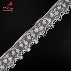 China Border Materials Flower Embroidery Cotton Lace Trim For Home Textile , Bags wholesale
