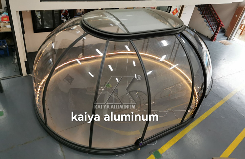 Outdoor Clear Transparent Pc Large Aluminum Profile Dome Trade Show Tent For Camping