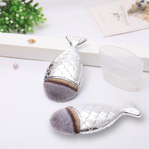 China Plastic Handle Single Mermaid Fish Tail Face Foundation Brush wholesale
