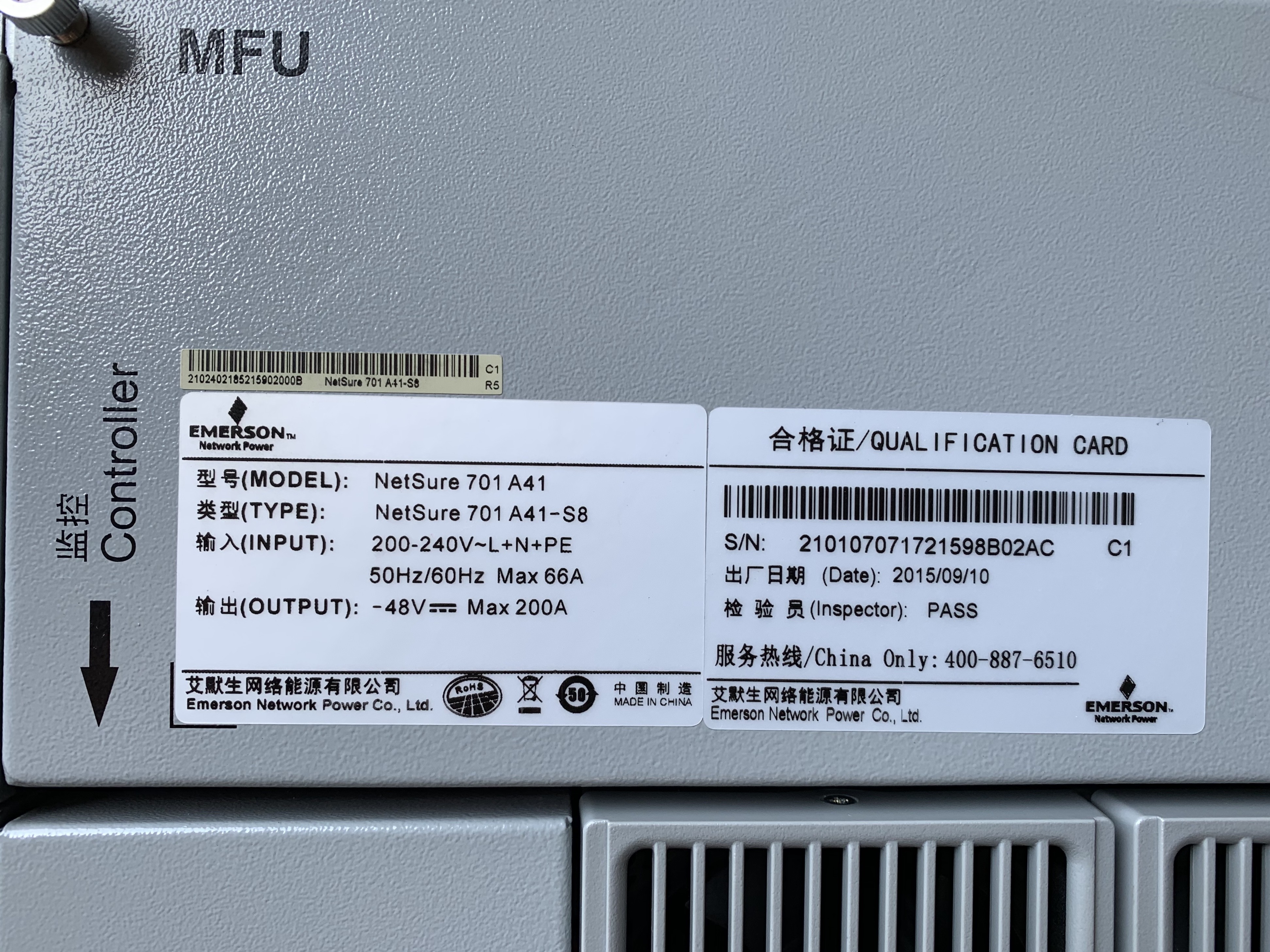 Emerson NetSure 701 A41-S8 New Original Ac Dc Power Embedded Power System