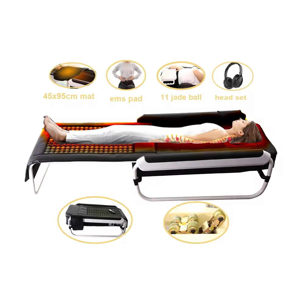 New Style Jade Roller Massage Bed Salon Furniture Far Infrared Heating Therapy Chiropractic Table