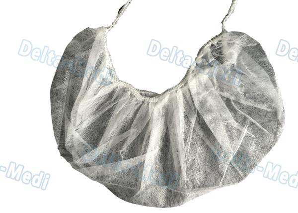 Single / Double Elastic Disposable Surgical Caps , Non Woven White Surgical