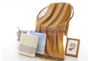 China Custom dobby brown beautiful thick unique bath towels bulk wholesale