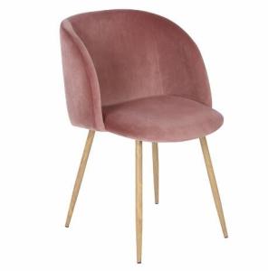 China Simple design wholesale beech wood red velvet fabric upholstery dining chairs wholesale