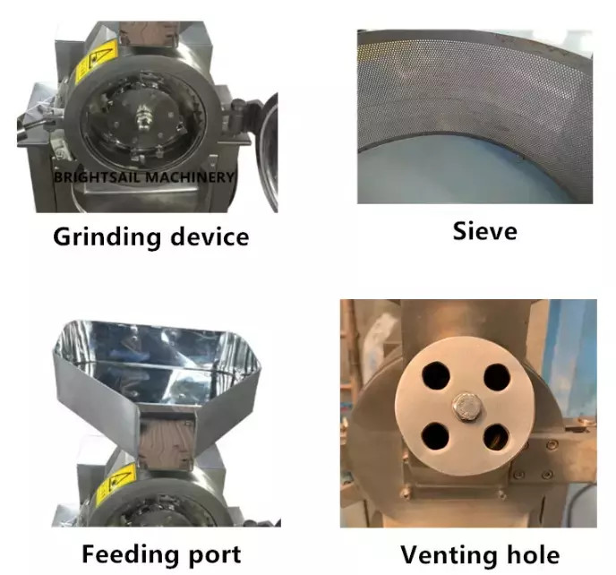 120 Mesh 100-300kg Rice Hammer Mill Machine