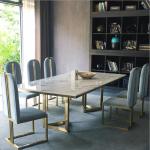 Hot sale High Backrest Golden Stainless Steel Dining Chair Sofia Chair