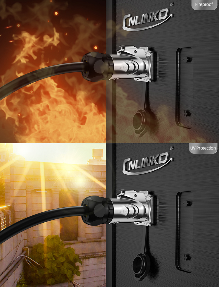 Cnlinko LP 20 2 Pin Plastic and Metal Aviation Connectors Wiring Screw Ip68 Waterproof Cable Connector