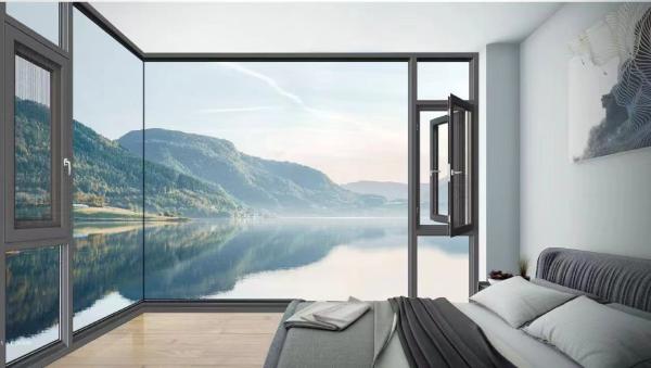 Soundproof Insulating Aluminum Windows , Office Building Aluminum Alloy Doors