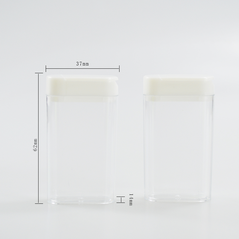 15cc Flat Flip Top Cap Pill Bottle for PS Transparent Candy Container in Any Color
