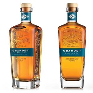China Grander Fancy Rum Bottle 880g With Debossed Embossed Lettering Logo wholesale