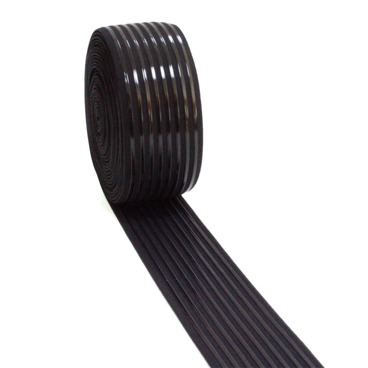 Black Nylon Cycling Silicone Gripper Elastic For Garment