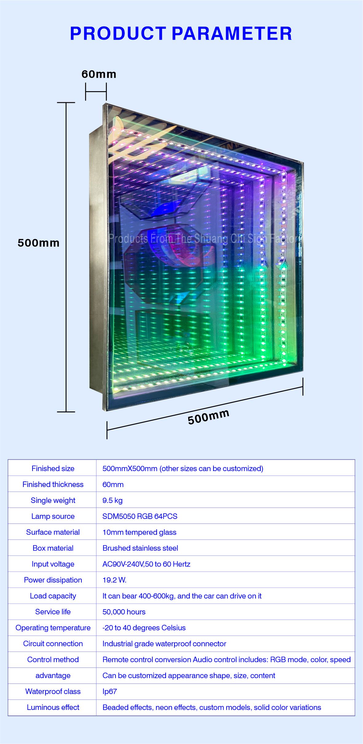 Unforgettable Events LED Dance Floor With 5050 RGB Led Lighted Floor Tiles