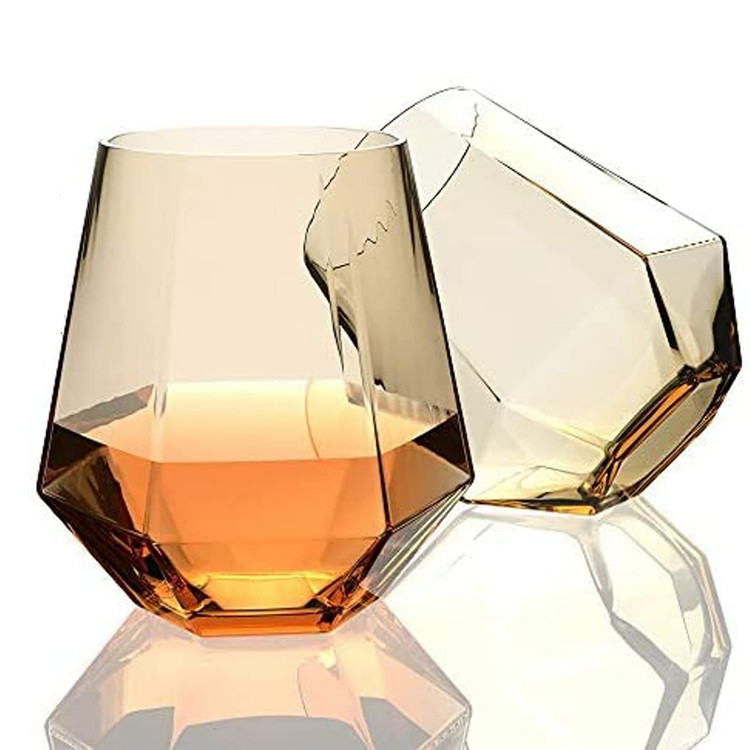 Shatterproof Acrylic Plastic Whiskey Glasses Cocktails Tritan Stemless Wine Glasses