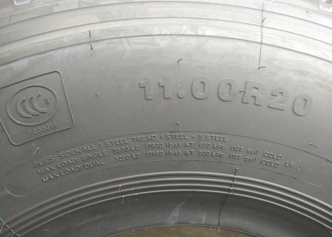 Tube Type 11.00R20 All Terrain Truck Tires With Robust Mixed Tread Pattern