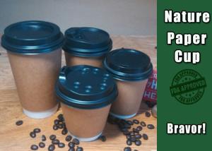 China Promotional Thick Kraft Paper Cups Disposable With Custom Logo Printing wholesale