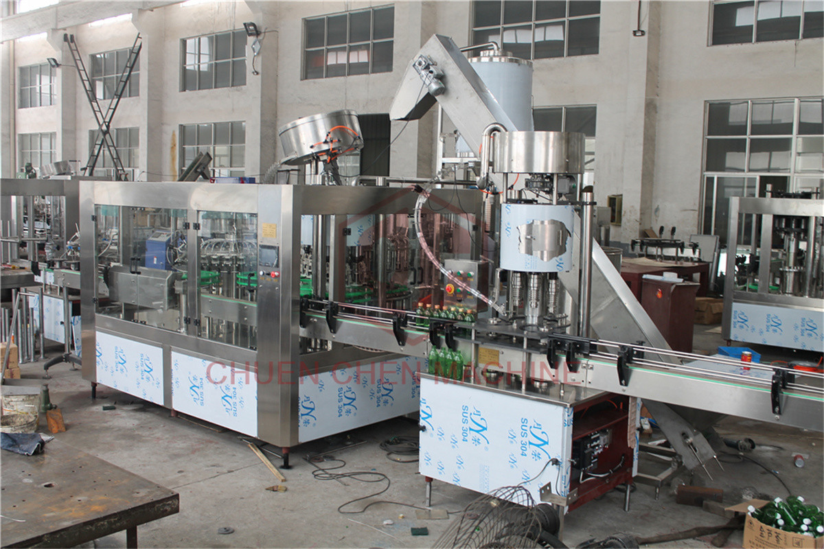 Rotary 3 In 1 Herbal Tea Glass Bottle Rinser Filler Capper Machine Full Automatic